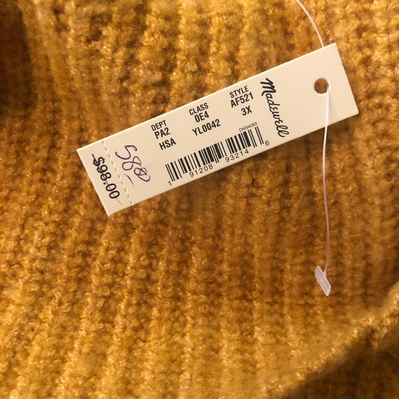 NWT! Madewell rib knit turtleneck sweater - Picture 7 of 9